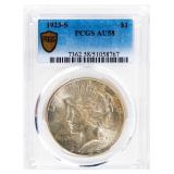 Coin 1923-S Peace Silver Dollar PCGS AU58