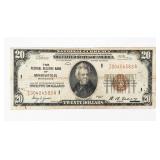 Currency 1929 $20 National Currency Note Minnesota