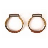 Set of 2 Brass Oxbow Stirrups