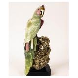 Carved Stone Parrot Sculpture