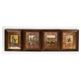 Coin (4) Framed Coin Displays with Coins