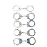 Lot Of 5 Police Issued Handcuffs Without Keys