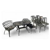 Patio Furniture Vintage Metal 10 Piece Set