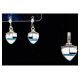 Jewelry Sterling Silver Necklace & Pendant Set