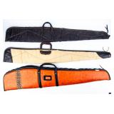 Lot Of 3 Vintage Leather Gun Carry Bags