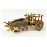 Steer Horn Oxcart Sculpture