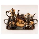 Antique Silver-Plated Coffee & Tea Set