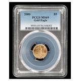 Coin 2000 $5 Gold American Eagle PCGS MS69