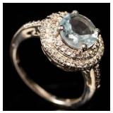 Jewelry Sterling Silver Blue Topaz Ring