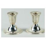 Pair of 2 Sterling Silver Weighted Candleholders