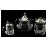 Set of 3 Sterling Lid Jam & Syrup Jars