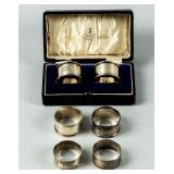 Set of 6 Sterling Silver Napkin Rings