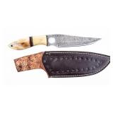 Knife Damascus Blade Hand Made Custom Knife