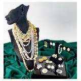 Jewelry Lot of White Costume Pieces