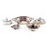 6 Vintage Silver-Plated Accents