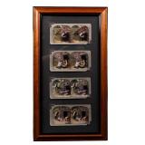 Artwork Framed Antique Stereoview Cards