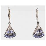 Jewelry Sterling Silver Tanzanite Earrings