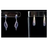 Jewelry 2 Pairs of Sterling Silver Earrings