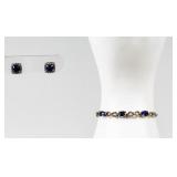 Jewelry Sterling Silver Bracelet & Earrings
