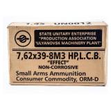Ammo 37.9 Lbs Of 7.62x39-8M3 HP Russian Steel Case
