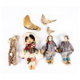 Lot of 7 Hand-Crafted Alaskan Figurines