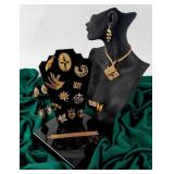 Jewelry Lot of Gold-Toned Costume Pieces