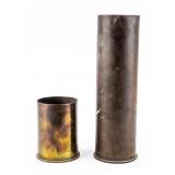 Pair Of Short & Tall 105mm Howitzer Casings