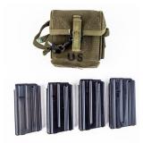 Lot Of 4 MAgazines For AR-18 In Vintage MilSurp