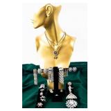 Jewelry White/Rhinestone Costume Pieces