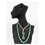 Jewelry 2 Green Jade Necklaces