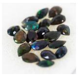 Jewelry 19 Unmounted Natural Black Opal Stones