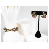 Jewelry 1953 Hollycraft Bracelet and Earrings
