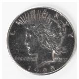 Coin 1928-S Peace Silver Dollar in Extra Fine