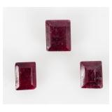 Jewelry 3 Unmounted Natural Ruby Stones 38 Carats