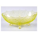 Gillinder & Sons Uranium Glass Footed Bowl