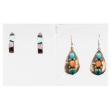 Jewelry 2 Sets of Sterling Silver Earrings