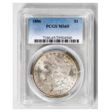 Coin 1886 Morgan Silver Dollar PCGS MS65