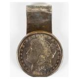 Coin 1886 Morgan Silver Dollar Money Clip .925