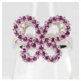Jewelry 14kt White Gold Sapphire Butterfly Ring