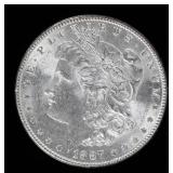 Coin 1887 Morgan Silver Dollar Brilliant Unc.
