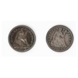 Coin (2) United States Half Dimes  1853 & 1854