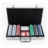Poker Chips and Cards Set in Brief Case