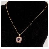 Jewelry Amethyst/Diamond Necklace