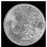 Coin 1886 Morgan Silver Dollar in Almost Unc.