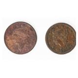 Coin (2)  United States Large Cents 1826-1848