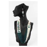 Jewelry Native American Beaded Necklace/Earrings