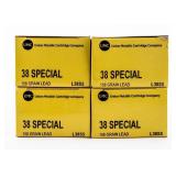 Ammo 200 Rounds .38 Spl Remington UMC 158gr