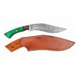 Knife Damascus Folding Blade Hand Made Custom