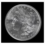 Coin 1881-S Morgan Silver Dollar Brilliant Unc.