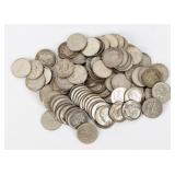 Coin 100 Silver Roosevelt Dimes   Assorted Dates